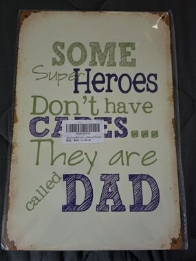 Some Heroes Are Called Dad Decorative Wall Sign - Green & Navy